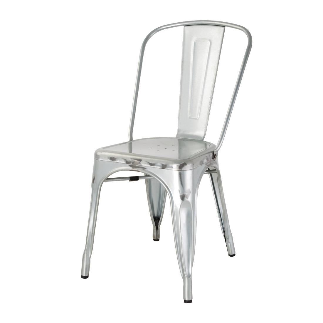 Bolero Bistro Galvanised Steel Side Chairs product image