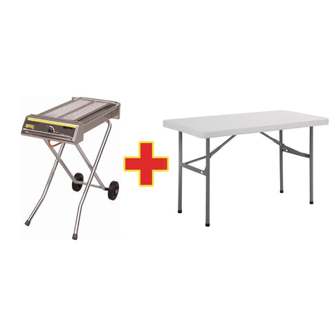 SPECIAL OFFER Buffalo Folding Gas Barbecue And FREE Folding Table