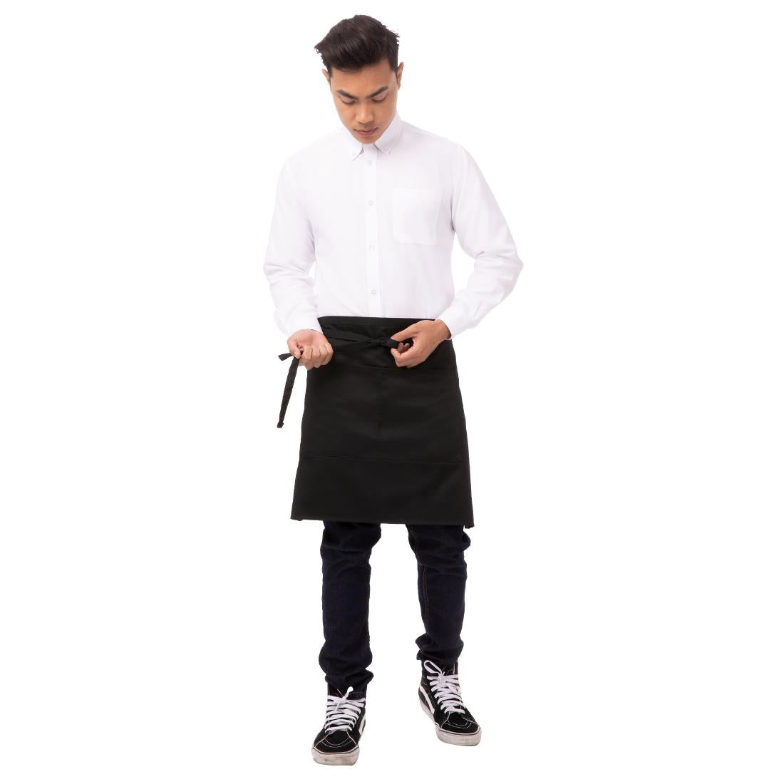 Chef Works Half Bistro Apron Black product image