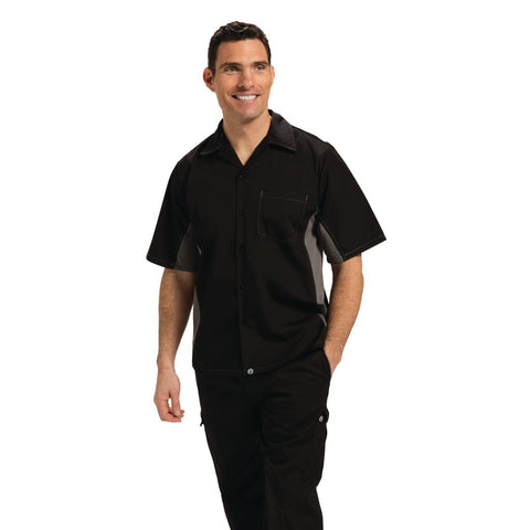 Chef Works Unisex Contrast Shirt Black product image