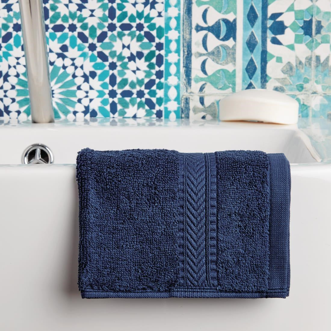 Mitre Essentials Nova Face Cloth Navy product image
