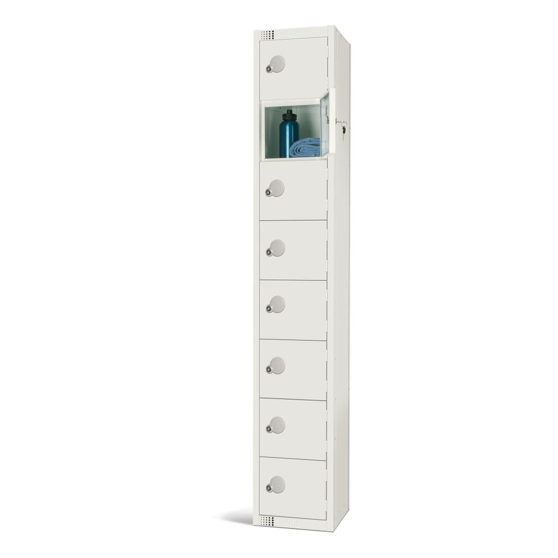 Elite Eight Door Padlock Locker White product image