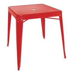 Bolero Bistro Square Steel Table Red 668mm