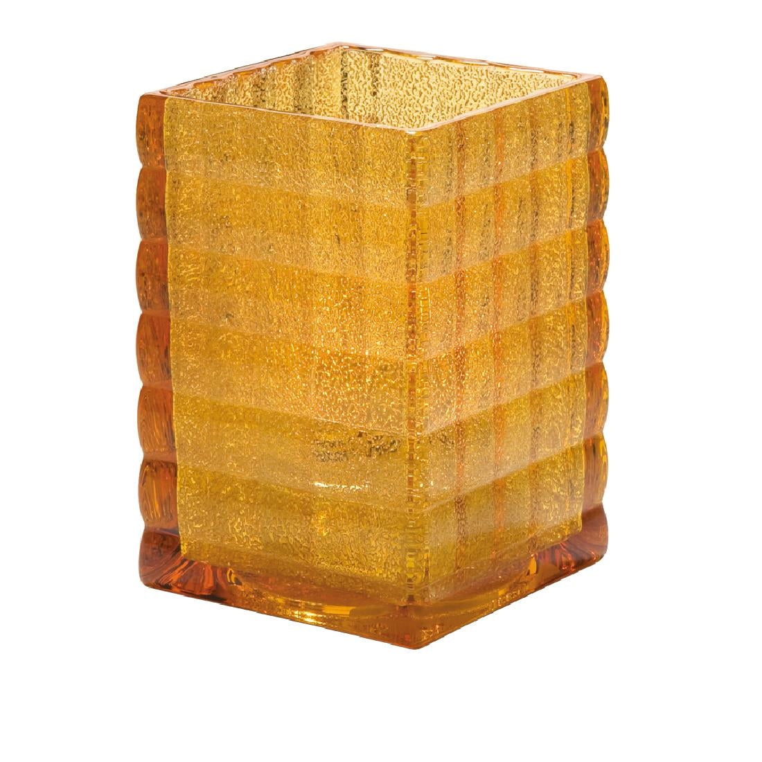 Hollowick Optic Block Amber Jewel Glass Lamp product image