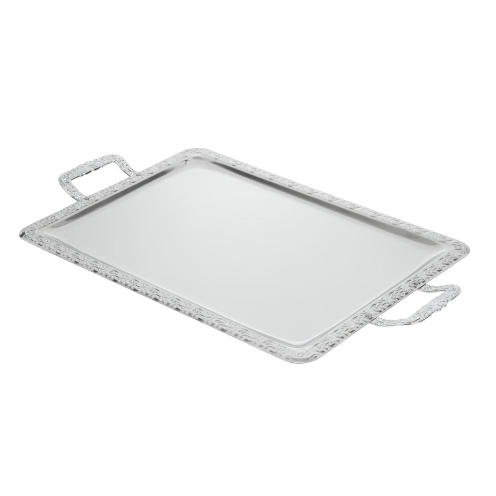 APS Stainless Steel Rectangular Handled Service Tray 600mm | Advantage ...