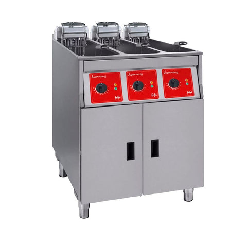 FriFri Super Easy 633 Electric Free-standing Fryer Triple Tank Triple Basket without Filtration 3x11kW Three Phase
