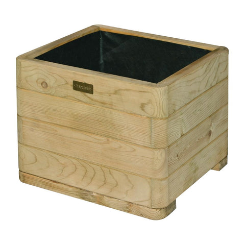 Rowlinson Marberry Layer Square Wooden Planter 50cm