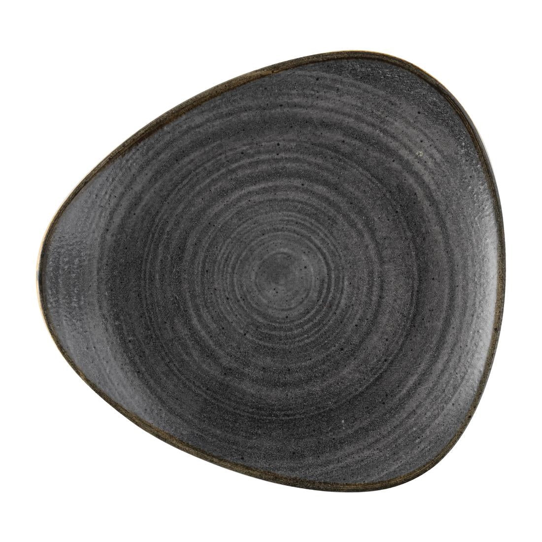 Churchill Stonecast Raw Lotus Plate Black product image