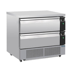 Polar U-Series Double Drawer Dual Temp Counter Fridge Freezer 4xGN