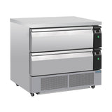 Polar U-Series Double Drawer Dual Temperature Counter Fridge Freezer 4xGN