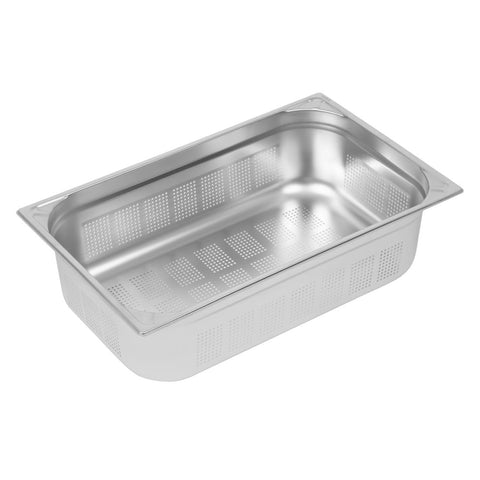 Vogue Heavy Duty Stainless Steel Perforated 1/1 Gastronorm Tray 150mm