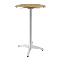 Bolero Ash Wood Round Poseur Table 600mm
