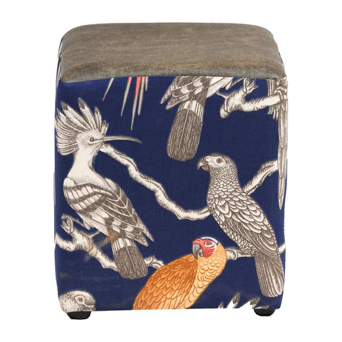 Aviary Cube Ash Stool Marine product image