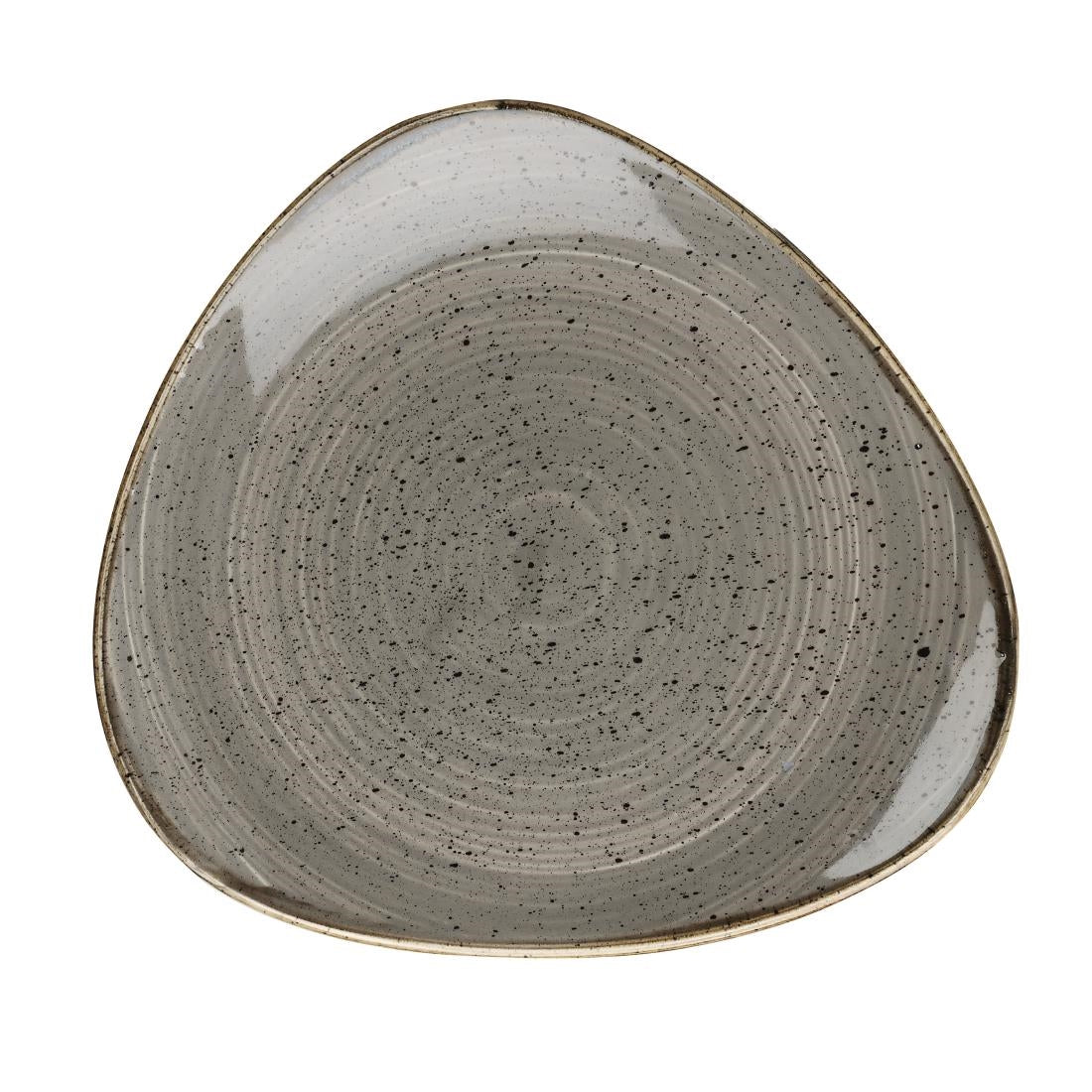 Churchill Stonecast Triangle Plate Peppercorn product image