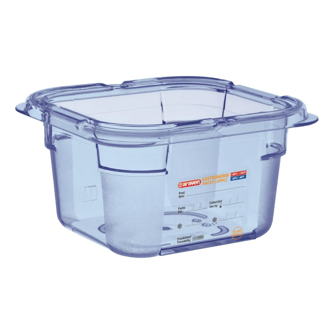 Araven ABS Food Storage Container Blue GN 1/6 product image