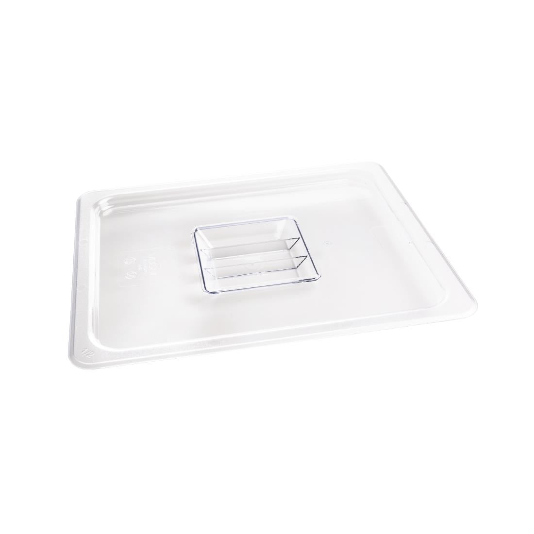 Vogue Polycarbonate 1/2 Gastronorm Lid Clear product image