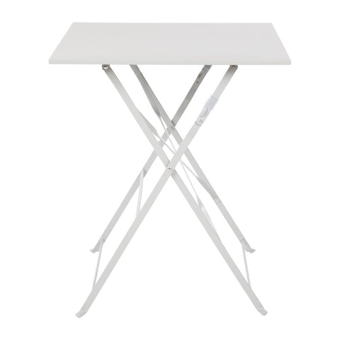 Bolero Square Pavement Style Steel Table Grey 600mm