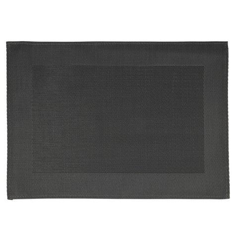APS PVC Placemat Fine Band Frame Black (Pack of 6)