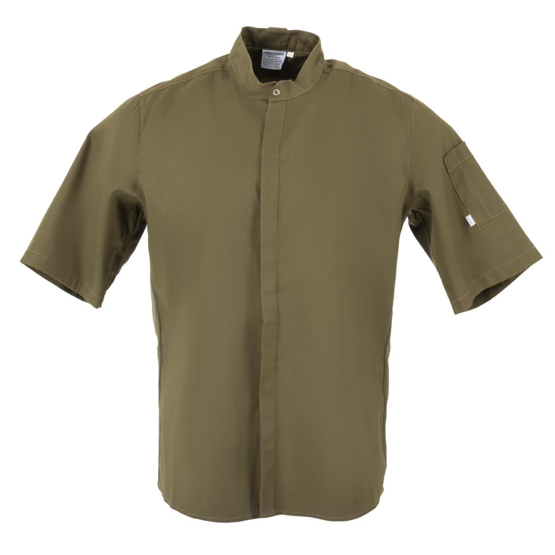 Southside Band Collar Chef Jacket Khaki Size product image