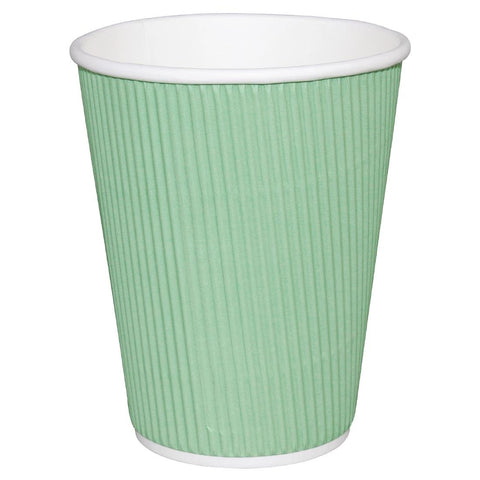 Fiesta Recyclable Coffee Cups Ripple Wall Turquoise 340ml / 12oz (Pack of 500)