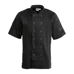 Whites Vegas Unisex Chefs Jacket Short Sleeve Black M