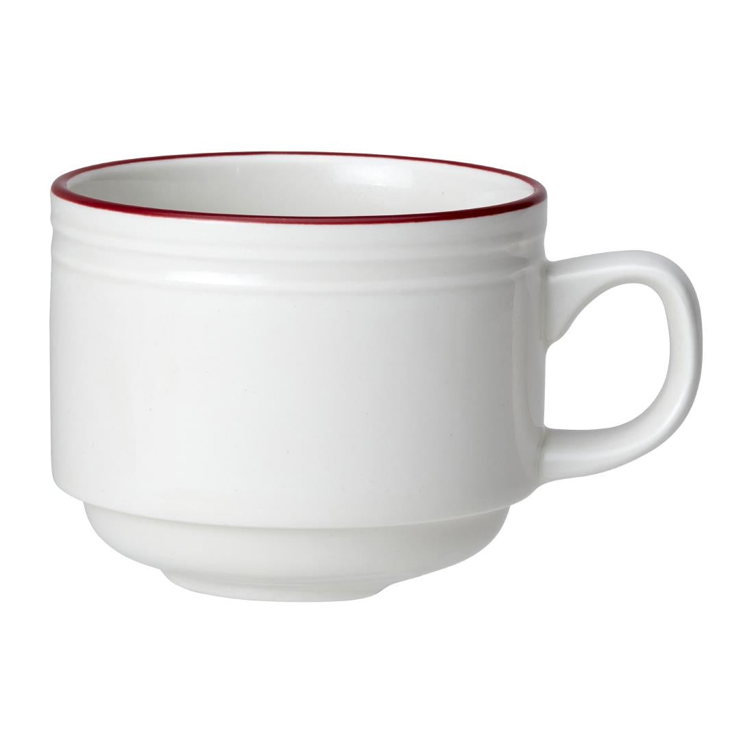 Steelite Bead Maroon Band Stacking Cups 200ml product image