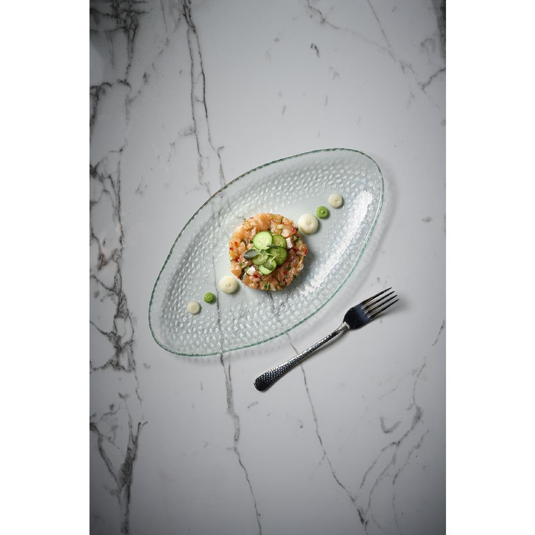 Churchill Isla Glass Clear Organic Glass Oval product image