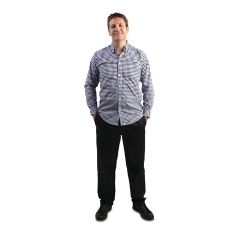 Chef Works Mens Gingham Shirt Black L