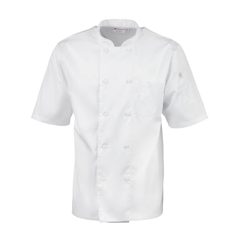 Chefs Works Montreal Cool Vent Unisex Short Sleeve Chefs Jacket White L
