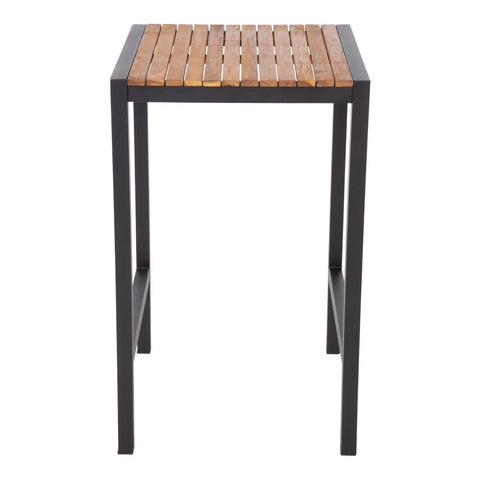 Bolero Square Steel and Acacia Bar Table product image