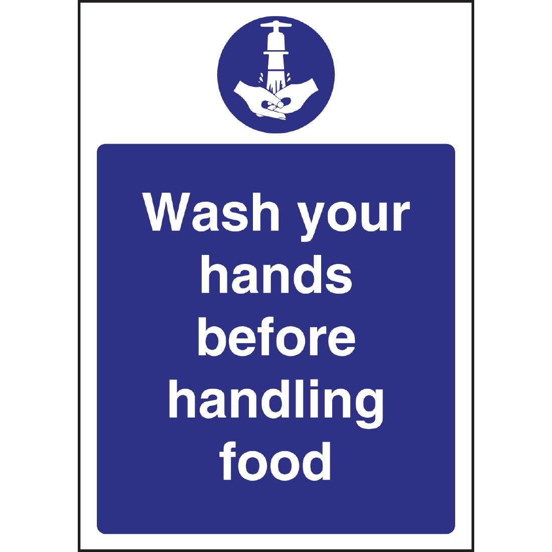 Vogue Wash hands Before Handling Food Sign product image