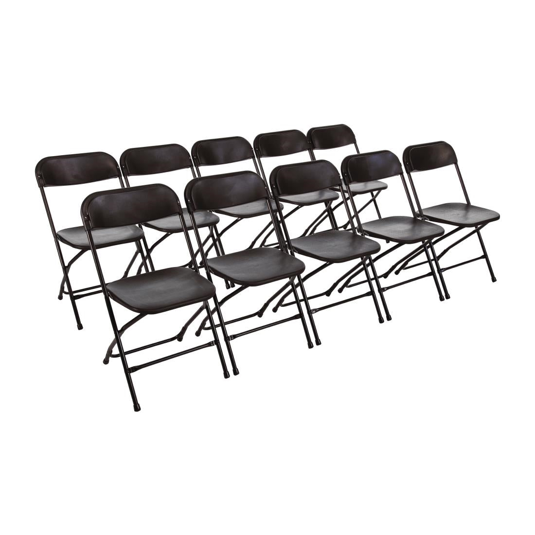 Bolero PP Folding Chairs Black (Pack of 10) product image
