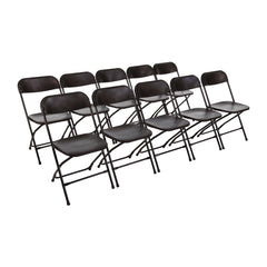 Bolero PP Folding Chairs Black (Pack of 10)