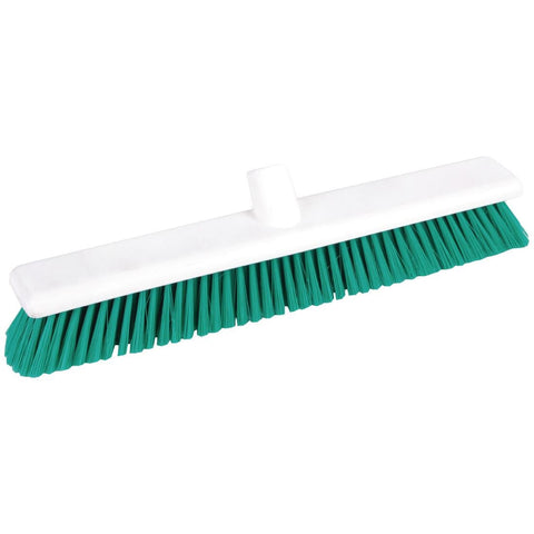 Jantex Hygiene Broom Soft Bristle Green 18in