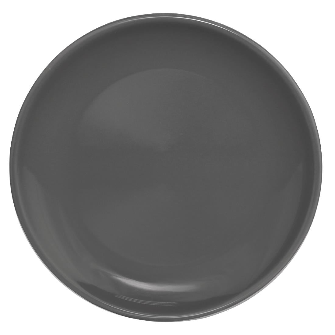 Olympia Cafe Coupe Plate Charcoal - 205mm 8" product image
