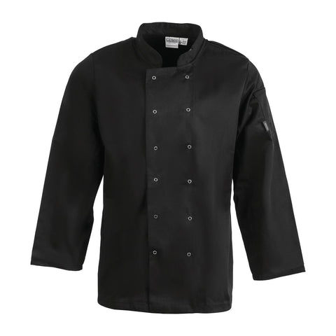 Whites Vegas Unisex Chefs Jacket Long Sleeve Black XXL