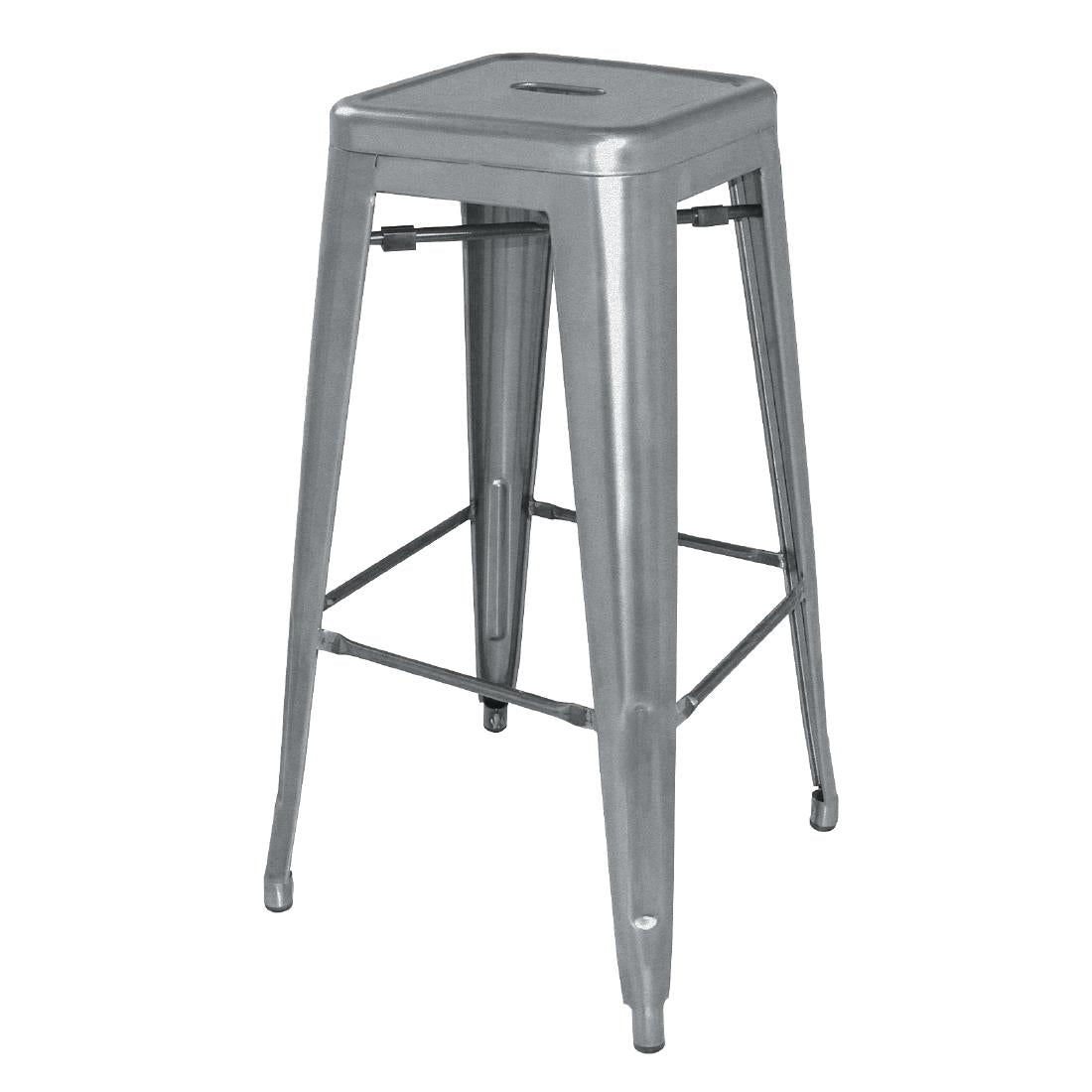 Bolero Bistro Steel High Stool Gun Metal product image