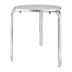 Bolero Round Stackable Bistro Table 600mm Stainless Top