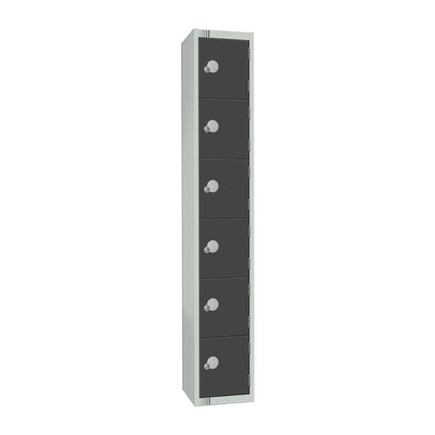 Elite Six Door Manual Combination Locker Locker Graphite Grey