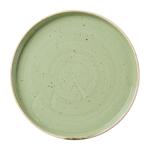 Churchill Stonecast Sage Green Walled Plate 210mm (Pack of 6)