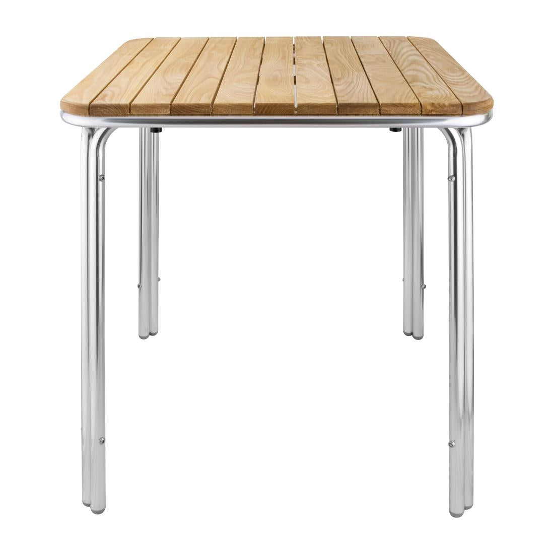 Bolero Square Ash and Aluminium Table 700mm product image