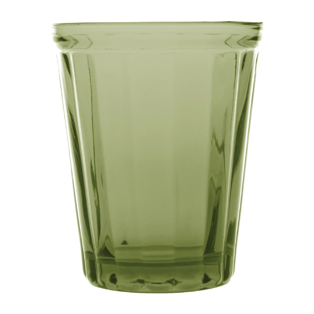 Olympia Cabot Panelled Glass Tumbler Green product image