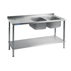 Holmes Stainless Steel Double Sink Left Hand Drainer 1500mm