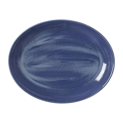 Steelite Revolution Bluestone Oval Coupe Plate 342mm (Pack of 12)