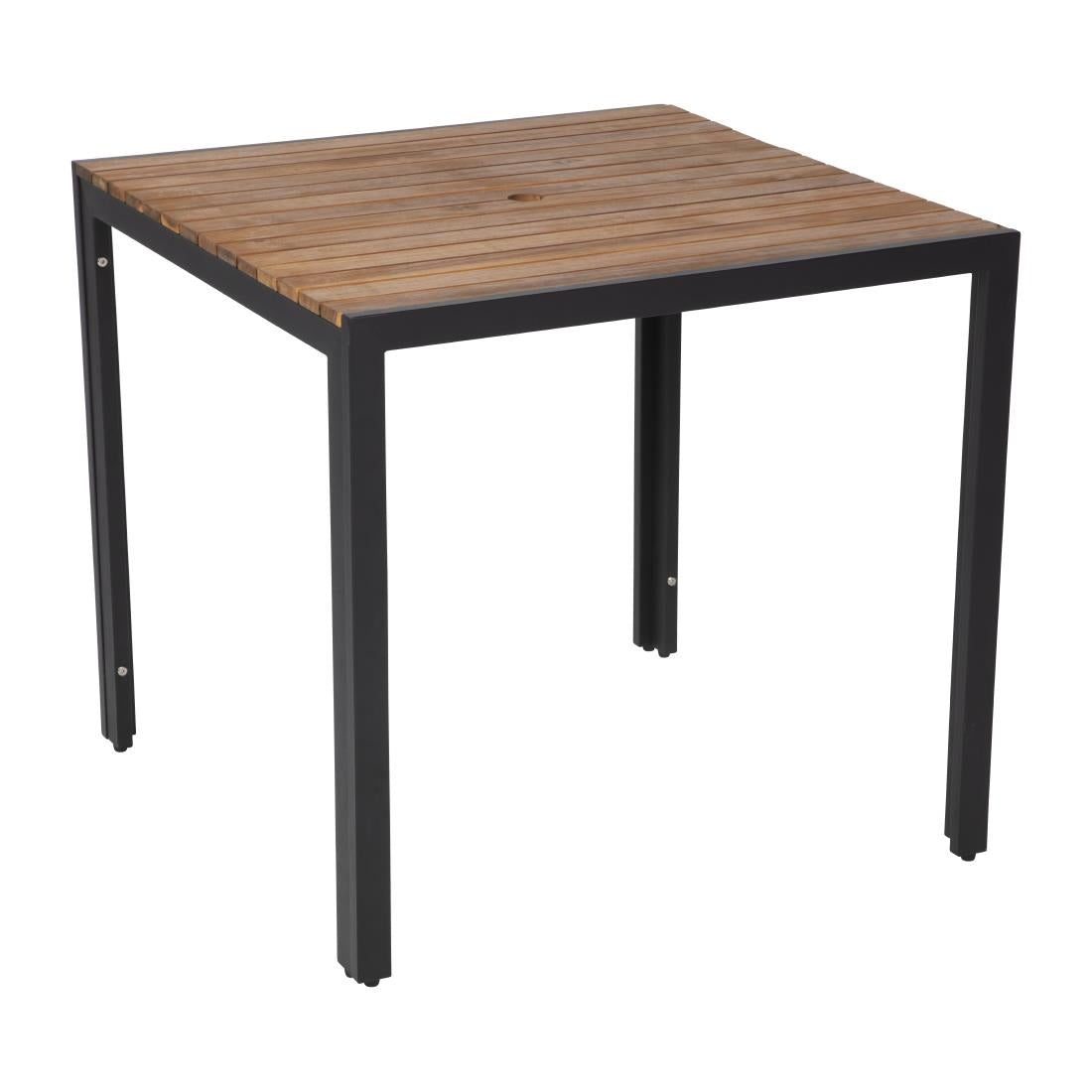 Bolero Square Steel and Acacia Table 800mm product image