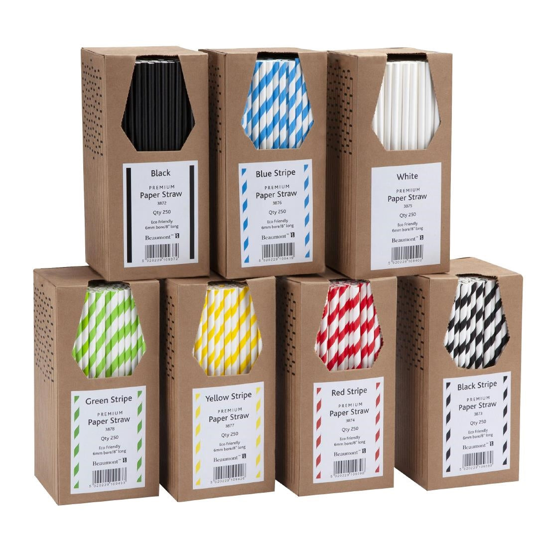 Beaumont 6mm Bore Paper Straw Black product image