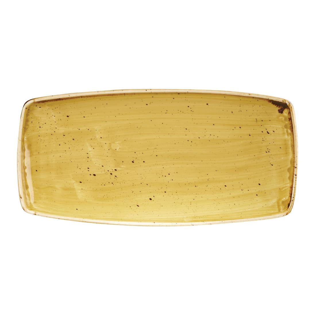 Churchill Stonecast Rectangular Plate Mustard product image