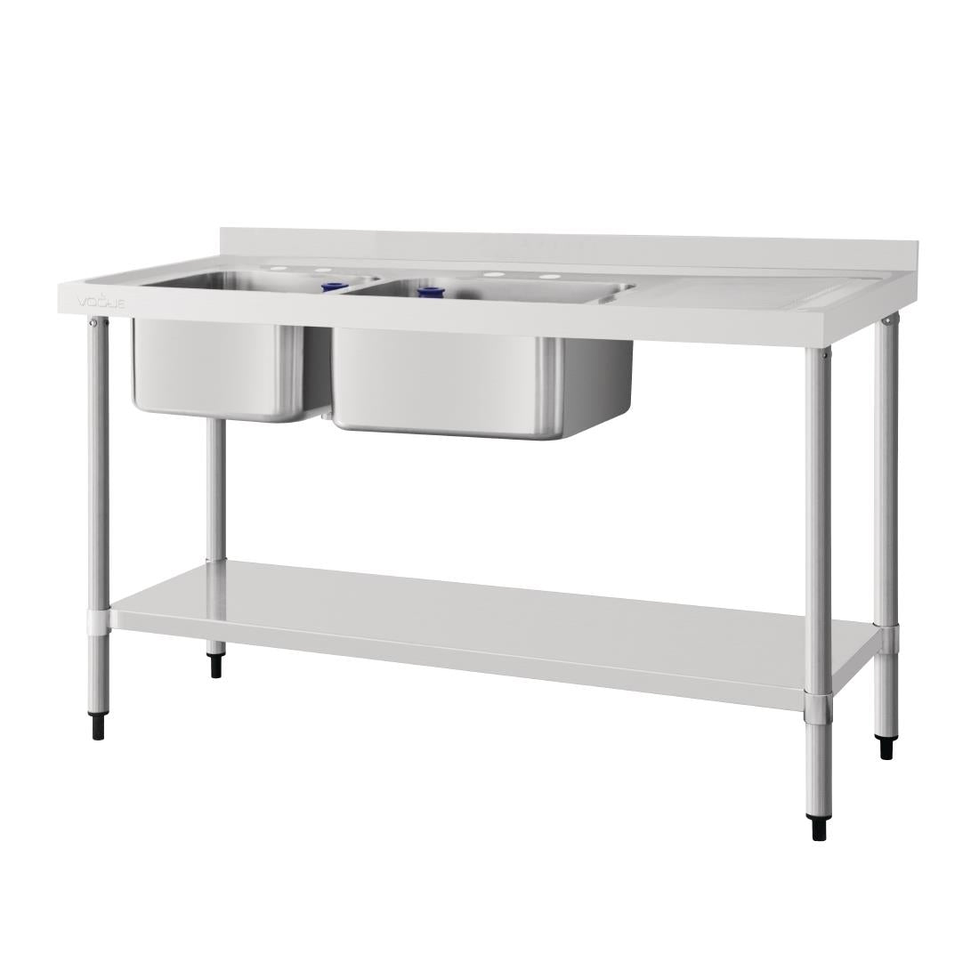 Vogue Double Sink Right Hand Drainer 1500mm product image
