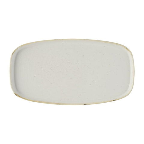 Churchill Stonecast Barley White Chefs' Walled Oblong Plate 350mm (Pack of 6)