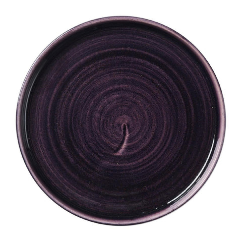 Churchill Stonecast Patina Deep Purple Walled Plate 210mm (Pack of 6)